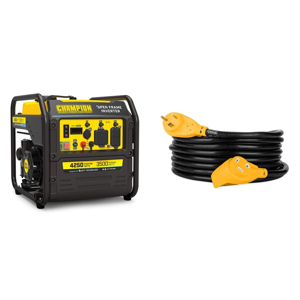 Champion Power Equipment 200954 4250-Watt RV Ready Open Frame Inverter Generator, Quiet Technology