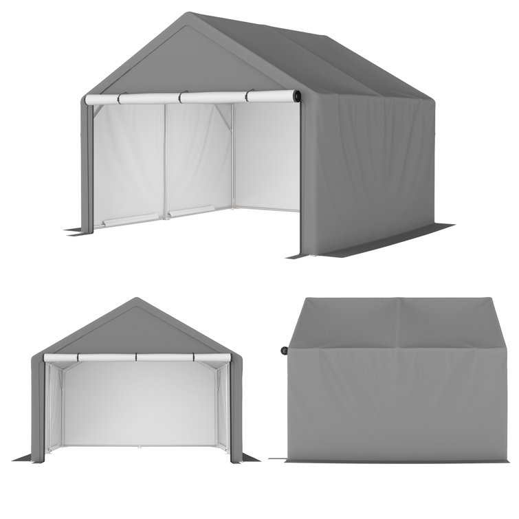 10 Ft. W x 10 Ft. D Portable Storage Shed Bike Shed Motorcycle Garage