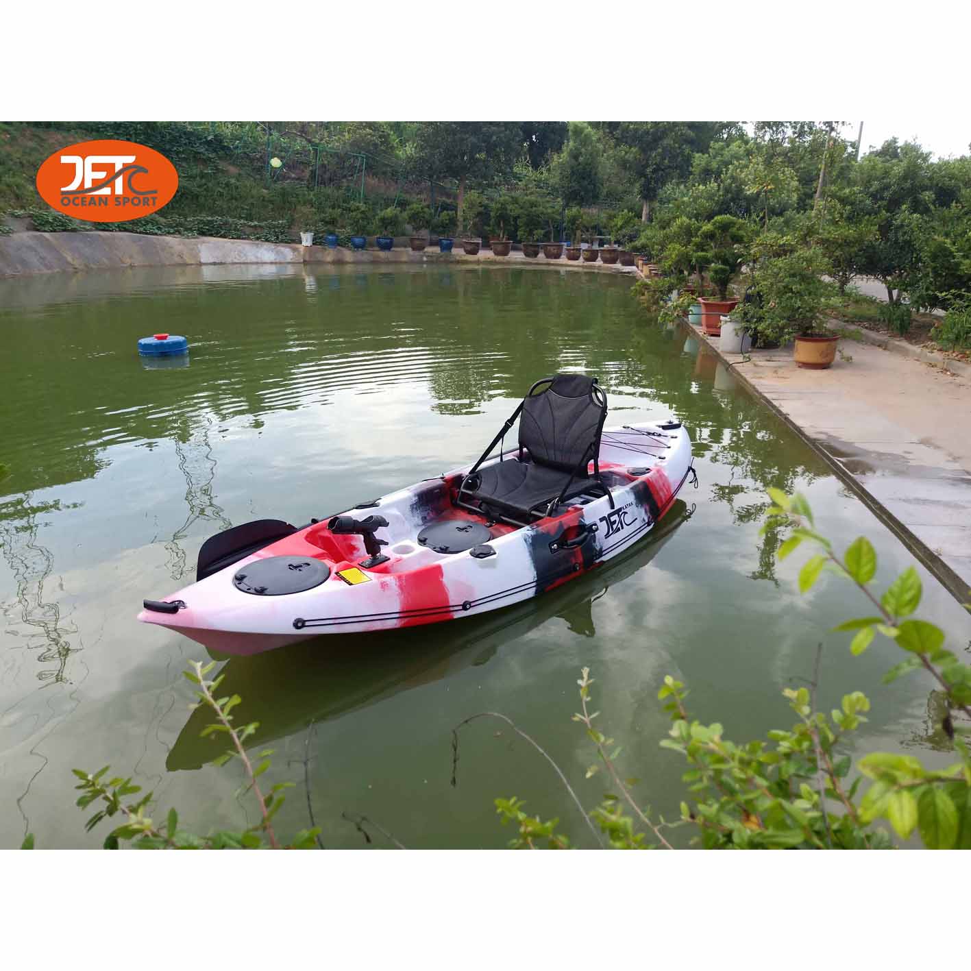 JET TOUR 9'(1) 2.78M SINGLE SIT ON TOP FISHING KAYAK WITH ALUMINIUM SEAT