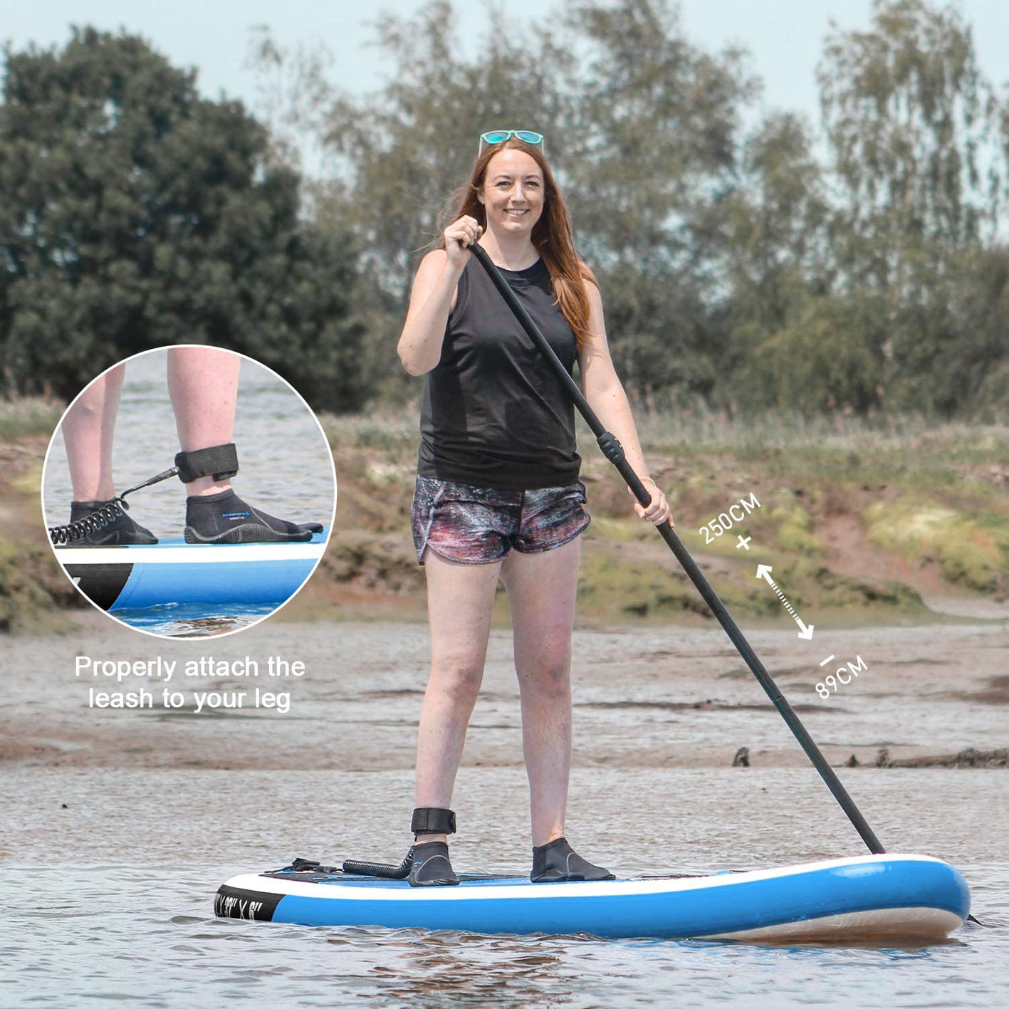 Goosehill Inflatable Stand Up Paddle Board, Premium SUP Package, 10′ Long 32′′ Wide 6′′ Thick, Patterns Open for Customization