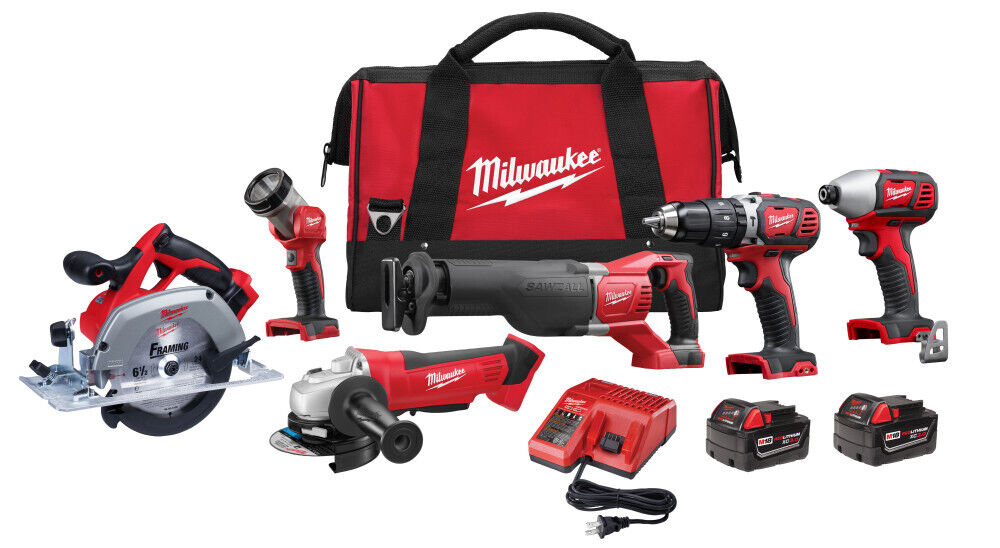 Milwaukee M18 Cordless LITHIUM-ION 6-Tool Combo Kit (2696-26)