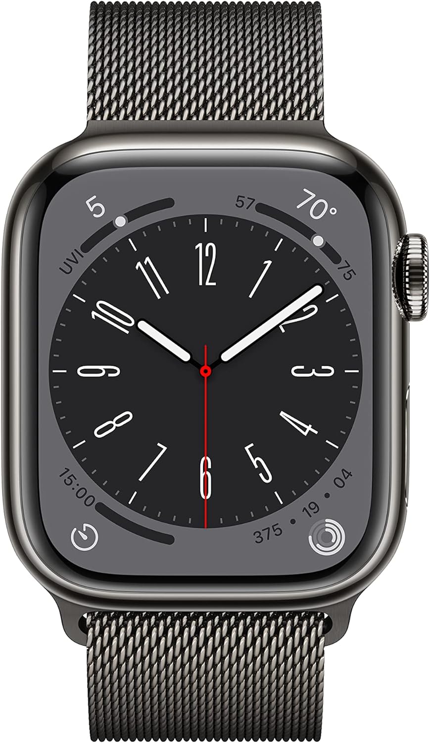 Apple Watch Series 8 (GPS) Smartwatch - (Product) Aluminum Case with (Product) Sport Band - Regular. Fitness tracker, blood oxygen and EKG app, waterproof