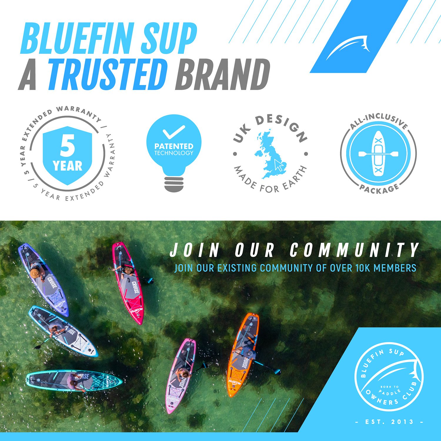 Bluefin Cruise inflatable stand-up paddleboard