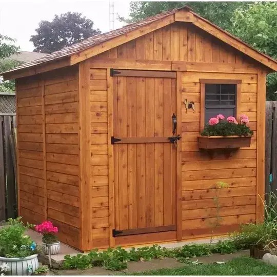 【Storage Shed】8 ft. W x 8 ft. D Wooden Storage Shed