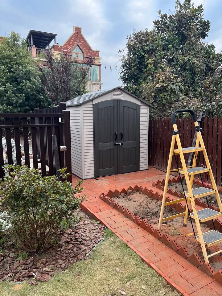 Lifetime 7x7 ft outdoor storage shed