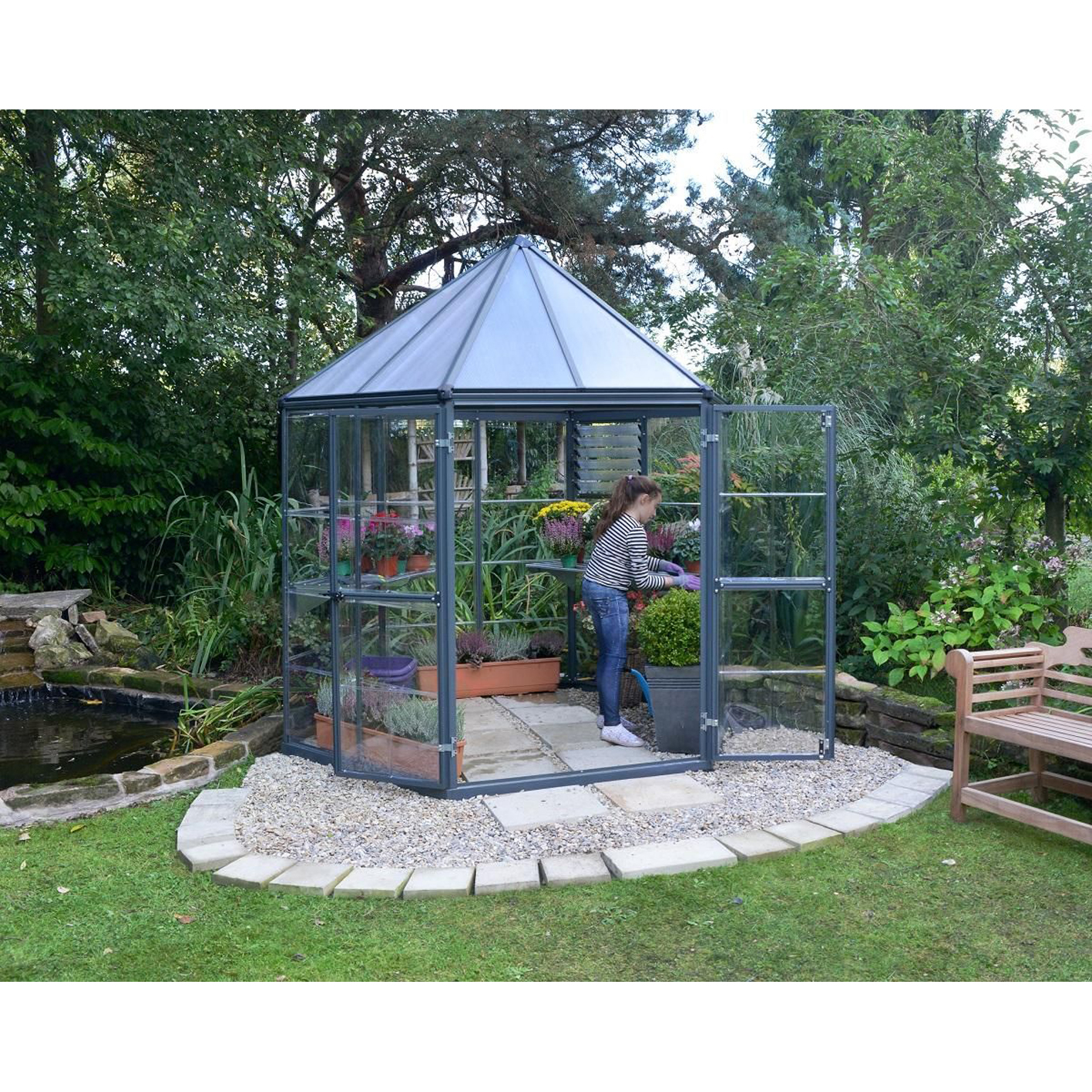 OASIS HEXAGONAL GREENHOUSE 2.5m